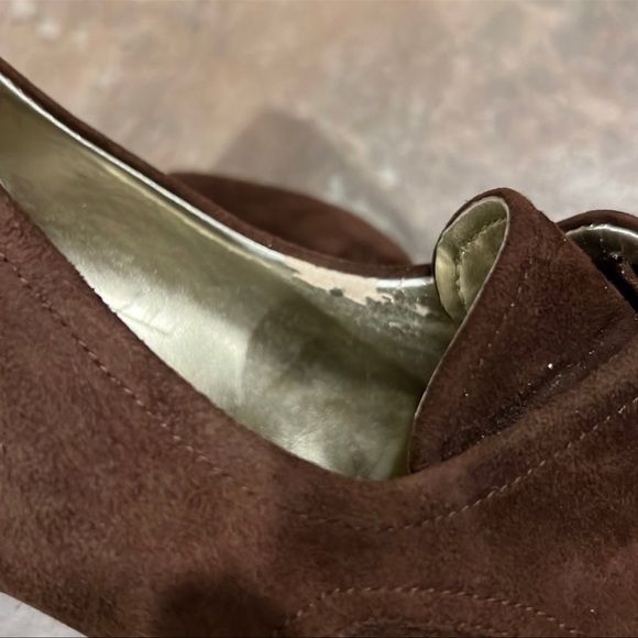 Guess Leather Platform Lace-up Heels Sz 10 - Picture 6 of 10